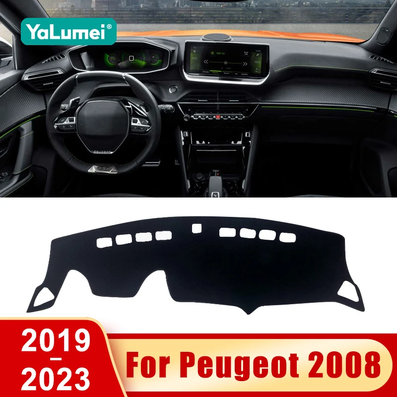 

For Peugeot 2008 E2008 2019 2020 2021 2022 2023 Car Dashboard Mat Sun Shade Non-slip Pad Cover Accessories