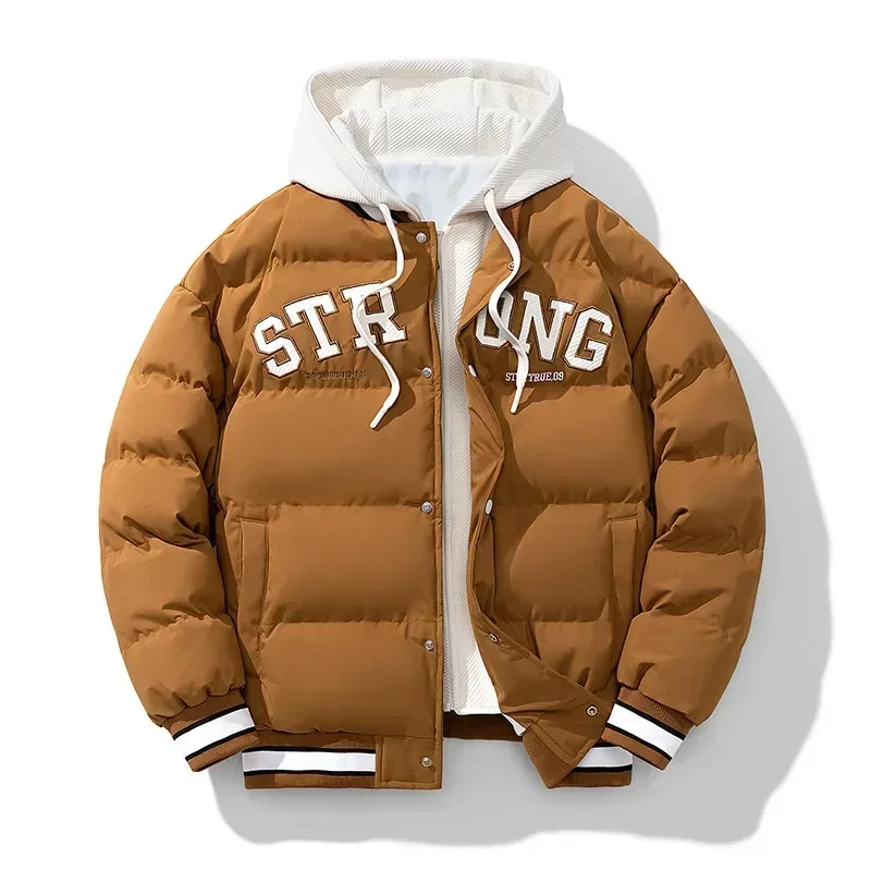 

Winter Thick Thermal Cotton Coat Male Men's Winter Jacket Zipper New Jacket Streetwear Windproof Fashion Jackets Hooded Parkers