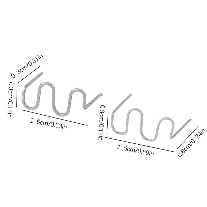 500 szt. Zszywek gorący zszywacz 0.6/0.8mm do zgrzewarka do tworzyw sztucznych narzędzia do lutowania do naprawy standardowych zszywek falowych