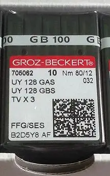 100 Pieces Genuine Groz-Beckert Sewing Needles UY 128 GAS UY128 GBS 1280 149X3 149X31 TVX3