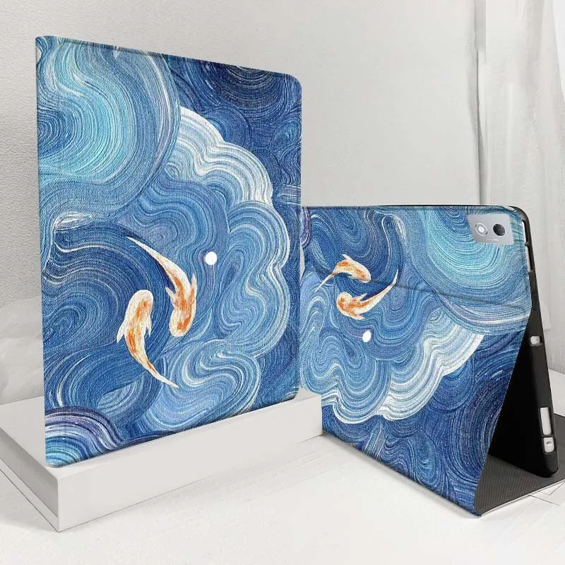 

Cartoon Black Cat Flowers For Lenovo Pad Legion Xiaoxin Tab Y700 K10 M10 P11 3rd Pro GT Plus Gen 5G Tablet Case