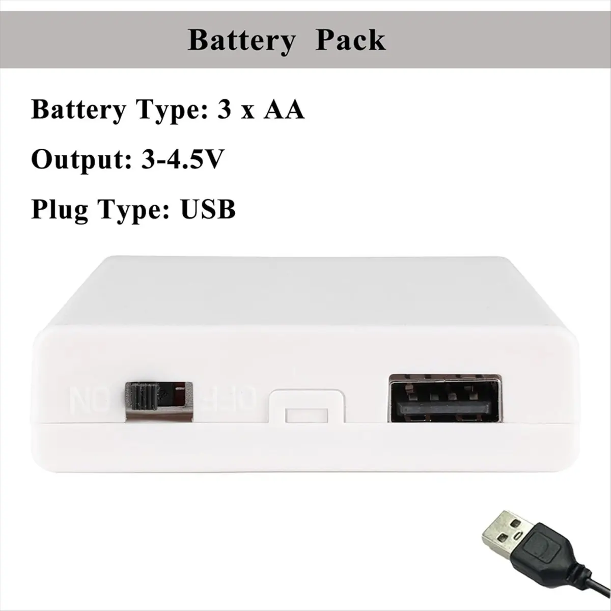 Essential 4PCS Portable USB Battery Pack for 5V LED Lights-Battery Operated Power Supply Converter, Ideal for Indoor&Outdoor Use