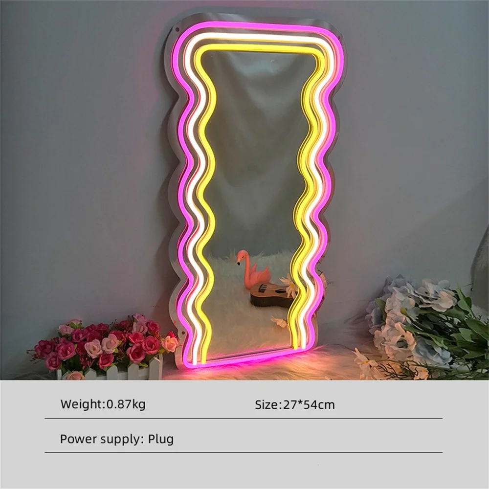 LED Night Light Mirror Neon Light Love Proposal Room Decoration Styling Light Atmosphere Letter Light