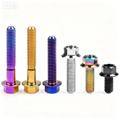 Titanium Alloy Flange Hex Bolts M4 M5 Motorcycle Modification Screws 6-30mm Colored Metric Fasteners