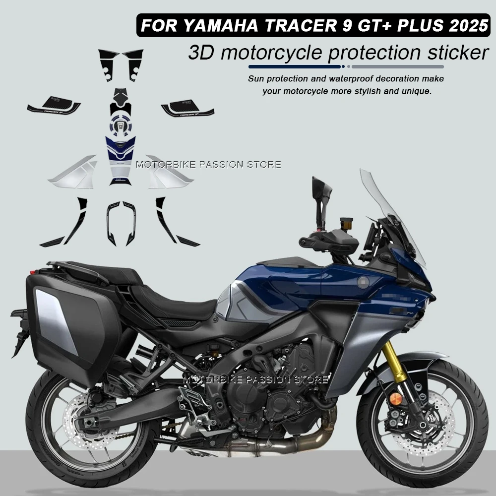 

Для Yamaha Tracer 9 GT + Plus Tracer 9gt + 2025 водонепроницаемая защитная наклейка на мотоцикл, защитные наклейки, 3D наклейка из эпоксидной смолы