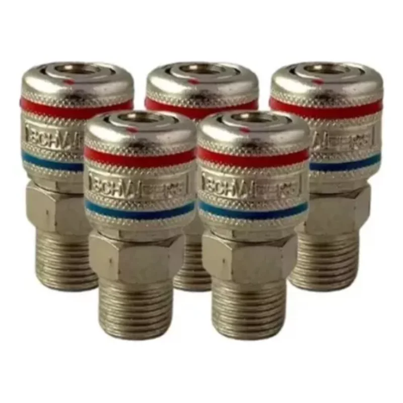 ツールおよびガン用のクイックエアカップリングキット,スレッド1/2, 1/4, 5個