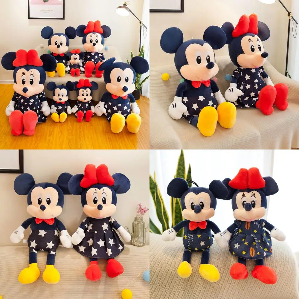 

95 см Disney Kawaii Микки Маус плюшевая игрушка мягкая кукла для детей подарок на день рождения милая подушка Минни мягкая приятная плюшевая игрушка для девочек