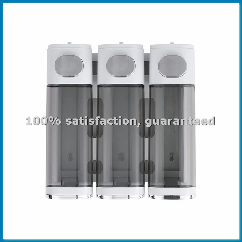 壁掛け式ソープディスペンサー-バスルーム3、シャワー壁用取り付けネジ付き透明液体シャワーソープディスペンサー-abrm