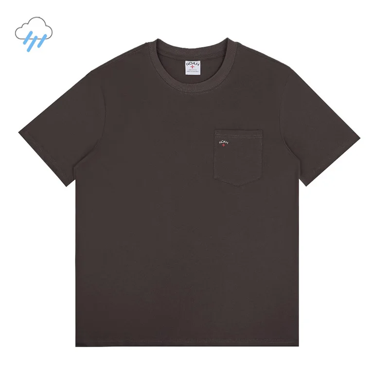 

Charcoal Grey Royal Blue Black White Casual T-Shirt Men Women High Quality Pocket Cross Logo NOAH Short Sleeved Tee Noah T Shirt