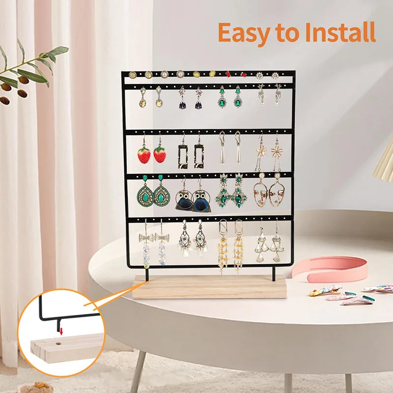 Earring Display Stand,Earrings Holder Organizer and Earring Tree 100 Holes,5 Tier Jewelry Organizer rack of Storing  for Girls