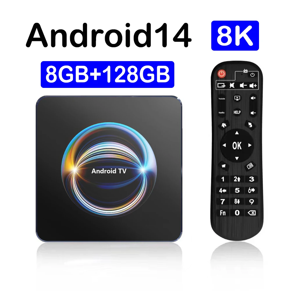 Smart TV Box X66 Android 14 8GB 64GB 128GB Media Player RK3528 Quad Core Wifi 5G AV1 8K BT Wifi6 Google Assistant Set Top Box