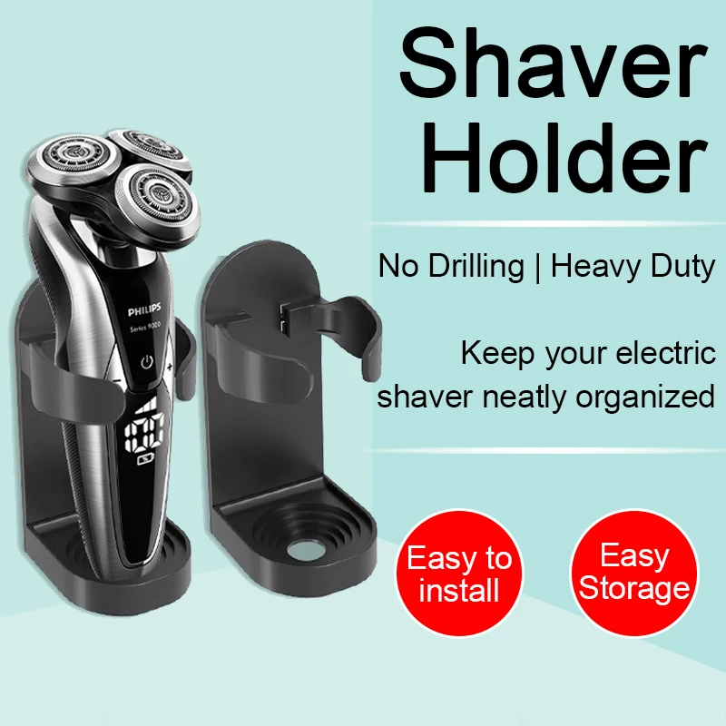 1Pcs Self Adhesive Razor Holder Electric Shaver Hanger Punch-Free Traceless Storage Rack for Shaver and Toothbrush TXDJ03
