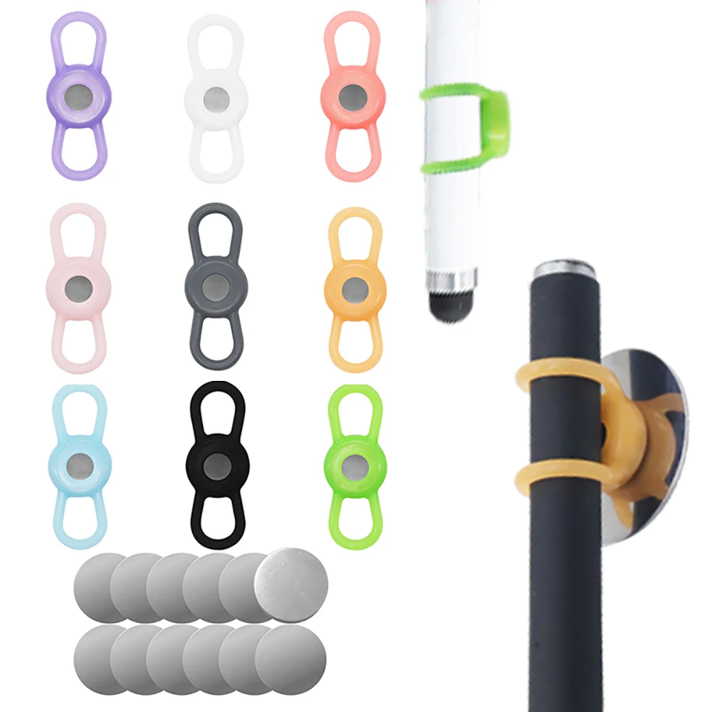 مشبك قلم مغناطيسي متحرك، قلم حبر، قلم تحديد، مشبك قلم عالمي، قلم قرطاسية إبداعي، حلقة إدخال