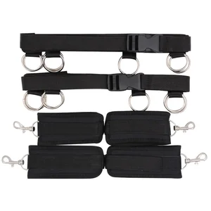 قيود عبودية سرير قابلة للتعديل للبالغين ، عبودية BDSM مع أصفاد الكاحل ، ألعاب جنسية SM للأزواج ، سرير بحجم كينغ وكوين أفضل 6 ملحقات BDSM مبيعا - رقم 4