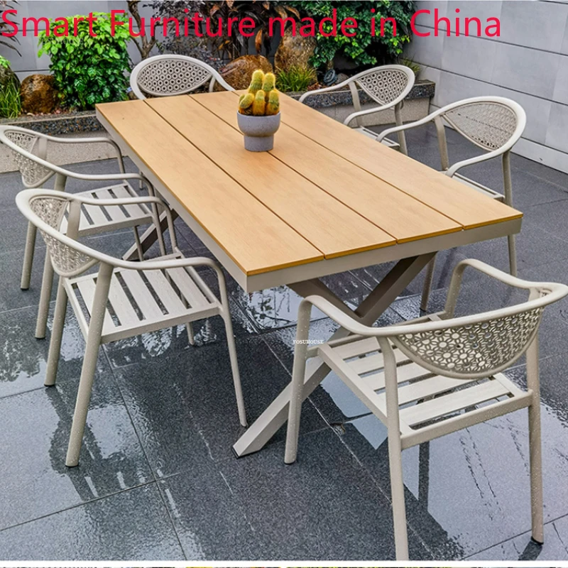 

Nordic Villa Outdoor Leisure Tea Table Garden Furniture Sets Aluminum Alloy Garden Table and Chair Patio Outdoor Furniture Sets