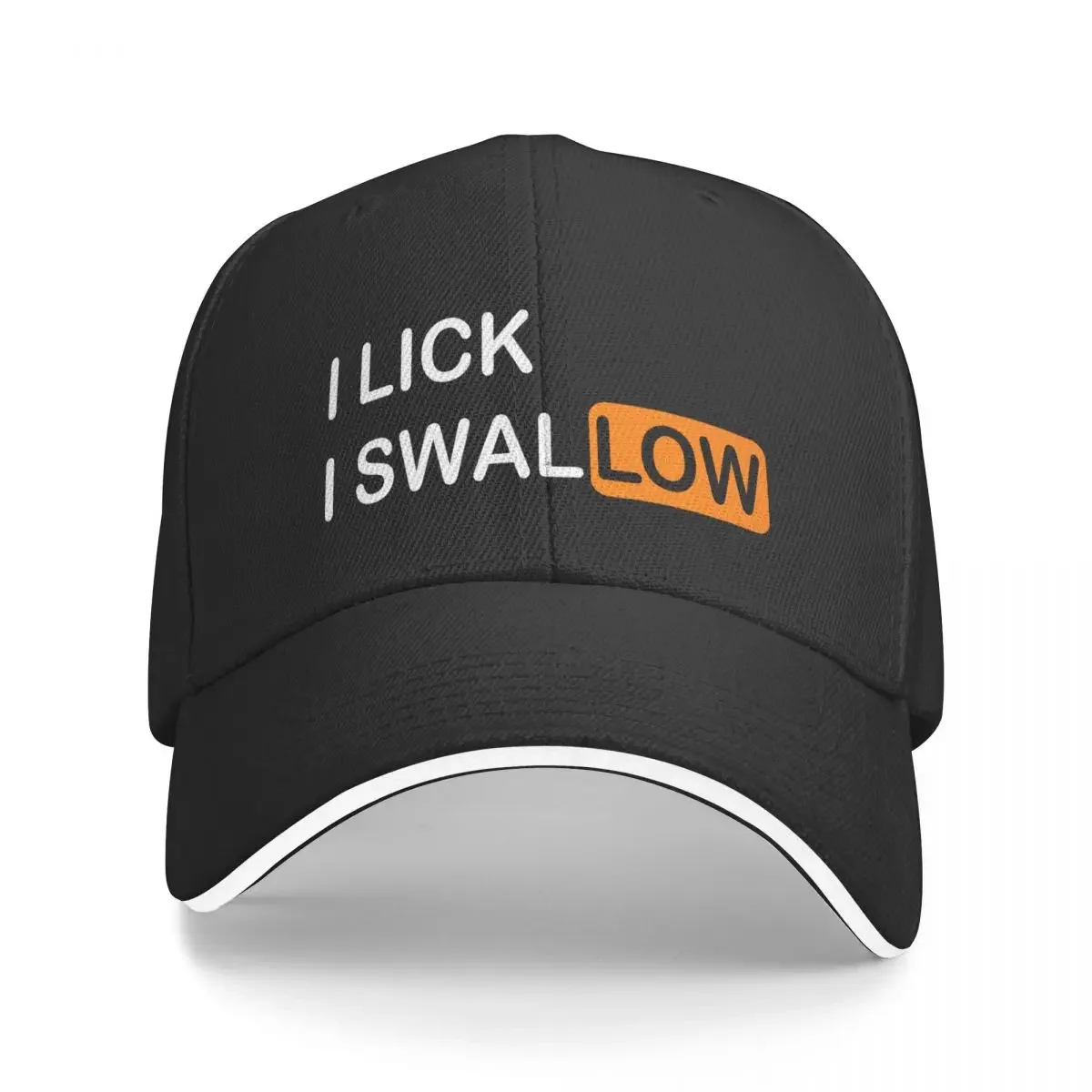 I Lick I Swallow Black Baseball Cap derby hat Anime Golf New In The Hat Women's Beach Visor Men's