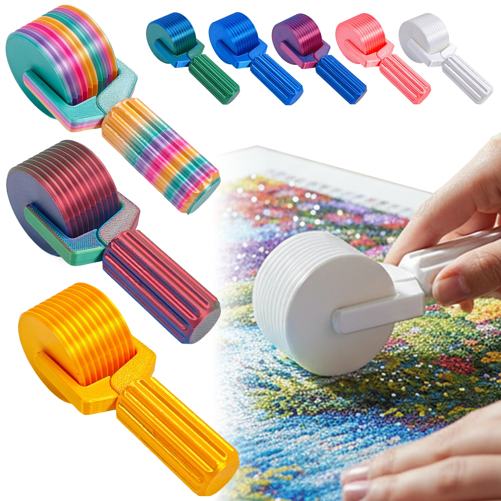 2Pcs Roller Press Roller Art Roller Accessories for Full Drill 5D Paint/Art