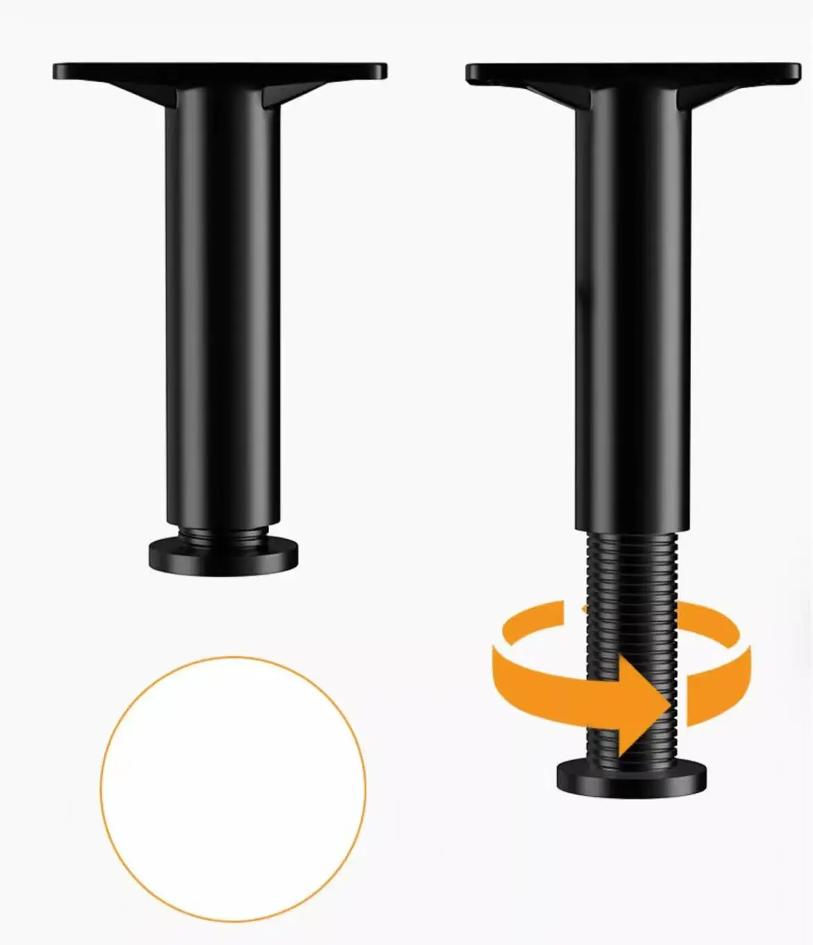 Adjustable Furniture Bed Risers Support Legs With Screws Sets Bed Frame Base Replacement Part Household Height Increase Hardware