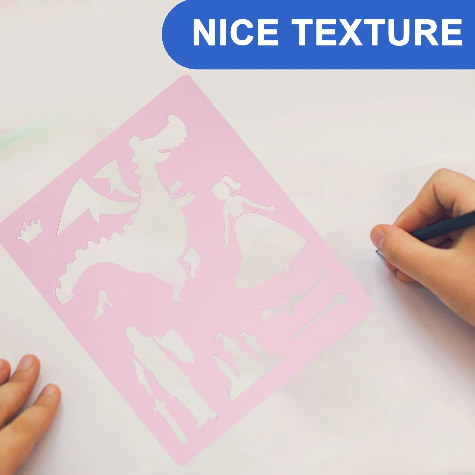 

14 PCS Account Template Reusable Stencil Stencils Crafts Templates Pp Hollow Painting Drawing for Various Figures Purple Set