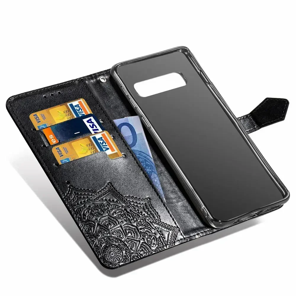 S25 S26 Ultra Leather Case For Samsung Galaxy S26 S25 Edge S24 S23 S22 S21 S20 FE Ultra Plus Card Slot Flip Book Case Back Cover