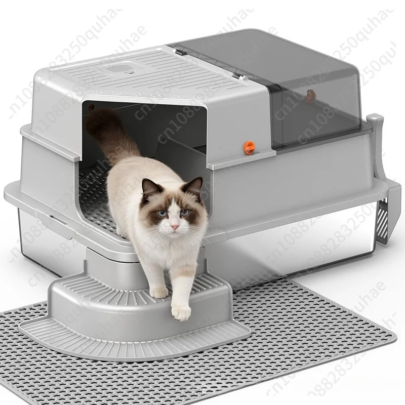 Fully enclosed cat toilet pet oversized splash-proof cat litter box
