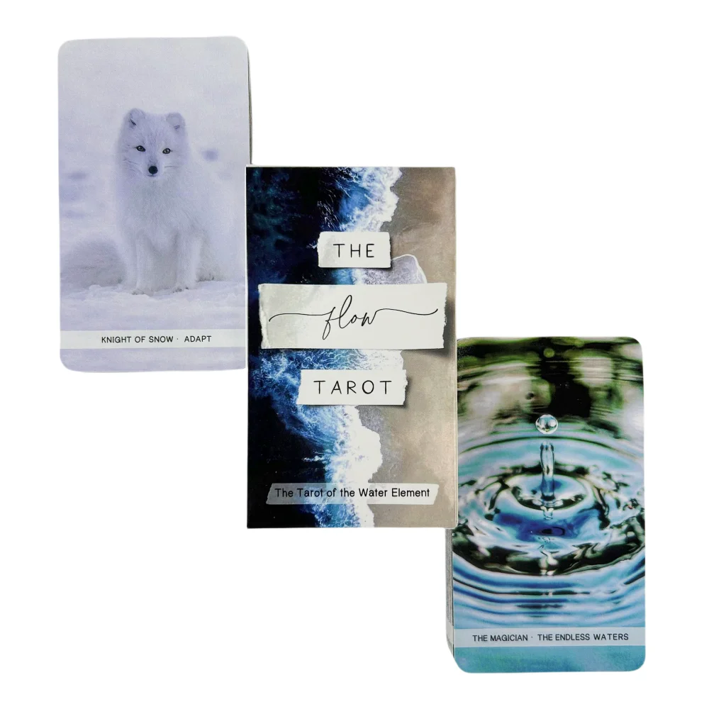 The Flow Tarot Of Water Element Cards Game Divination Deck English Versions Edition Oracle Board Playing Table Game For Party