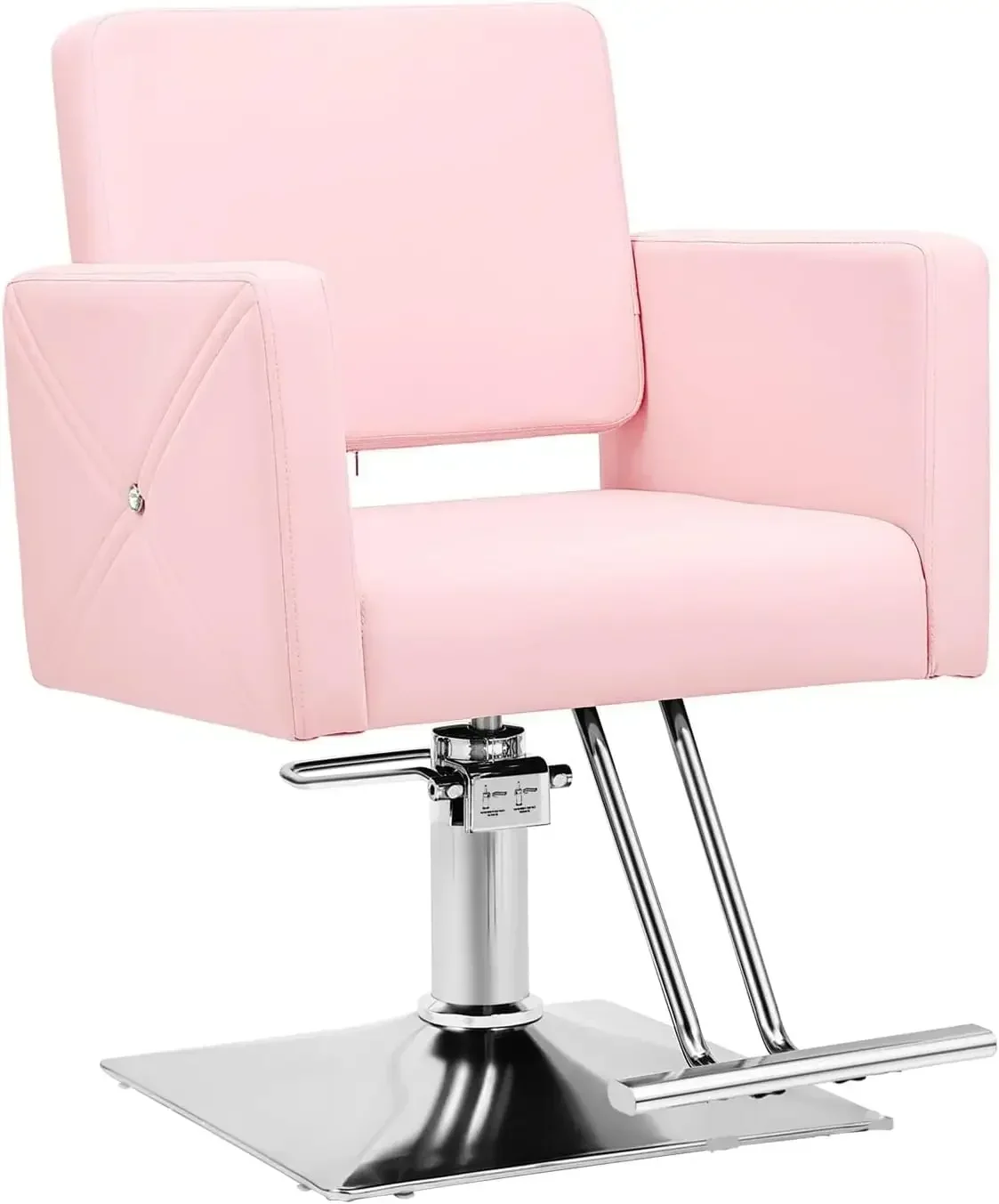 Heavy Duty Hydraulic Salon Chair - Black, Height Adjustable, 360 Swivel, Supports 300LBS - Ideal for Hair Stylists & Barbers (Pi