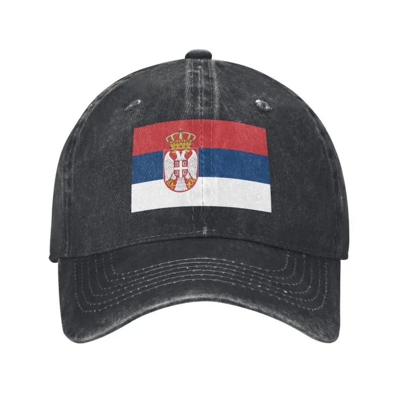 Custom Punk Cotton Flag Of Serbia Baseball Cap Women Men Breathable Dad Hat Performance