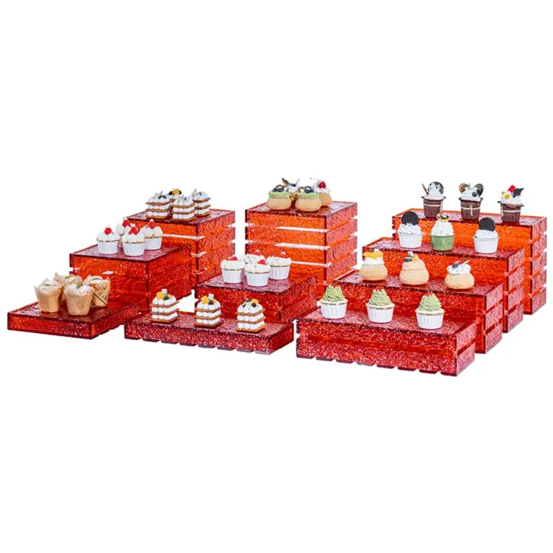 

Acrylic dessert table ornament display stand high-end banquet buffet coffee break table