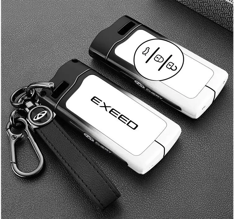 Car Zinc Alloy TPU Protective Key Case Cover Holder For Chery Tiggo 8 5 ARRIZO 7 Tiggo Car Interior Accessories