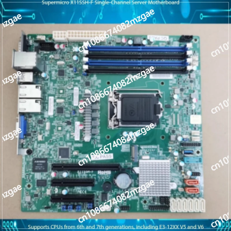 Compatible with Xeon E3 1200 V5/V6 processor Ultramicro X11SSH-F LGA1151 server main board