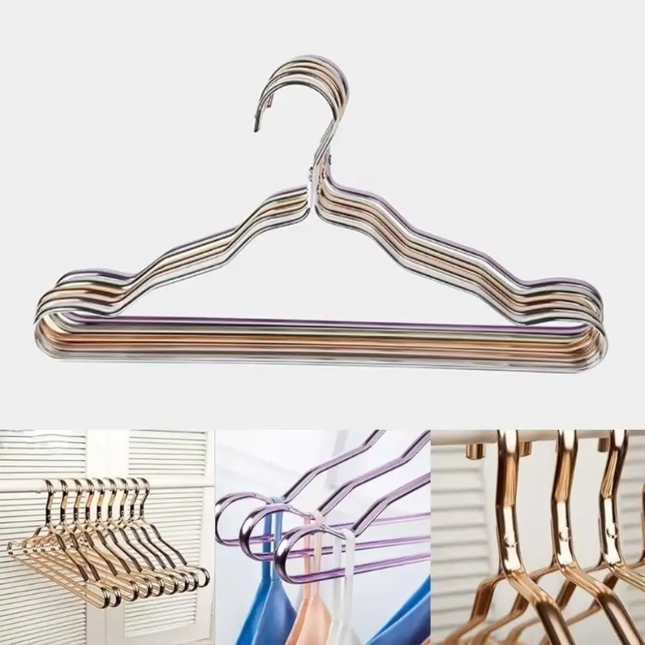 5Pcs/set Chidren Clothes Hangers Multi-Size Kid Adult Clothes Hanging Rack Wholesale Heavy Duty High Quality Metal Hangers