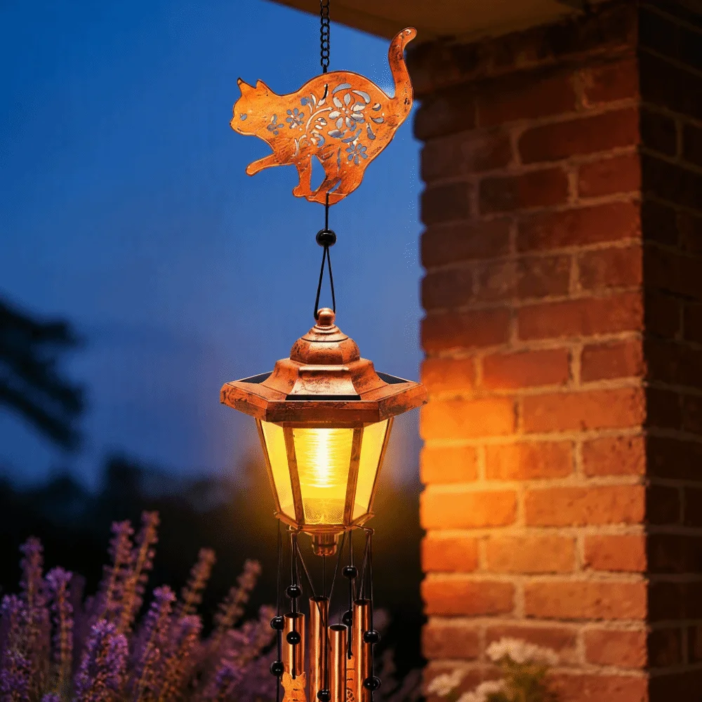 Elegant Metal Wind Chime Durable Premium Metal Wind Catcher Soft Ringing Sound Painted Ornament Garden Wind Chime