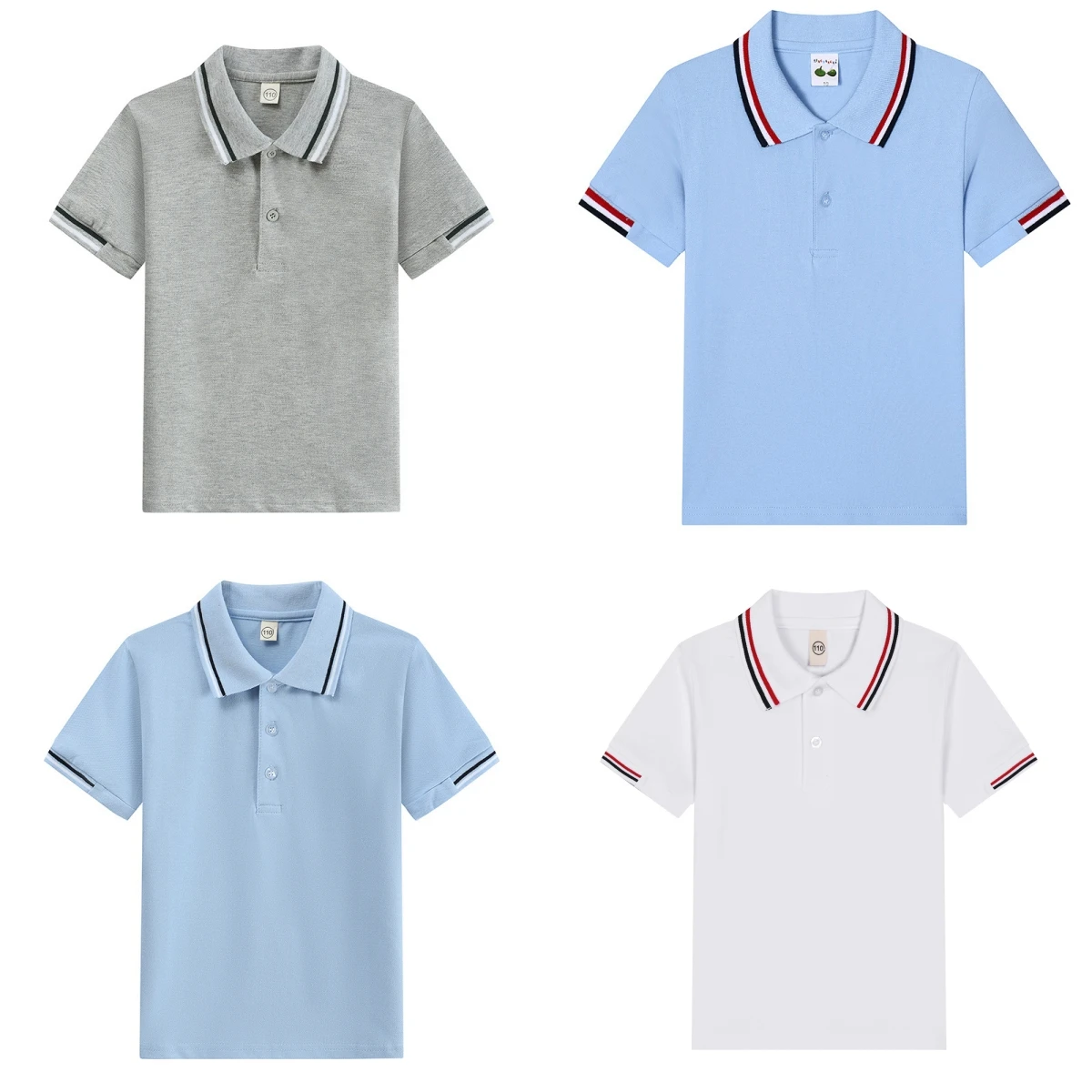 Children's Solid color POLO Shirt Boy Handsome Fashion T-shirt Lapel Comfortable Half Sleeve Kids Versatile Short Sleeve