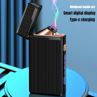 Upgraded Type-c Charging Smart Digital Display Lighter, Windproof Dual Arc Pulse Charging Electronic Lighter