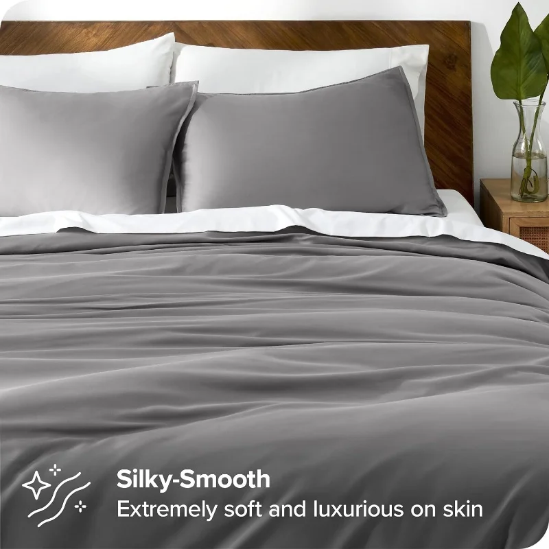 3pcs Lyocell Duvet Cover Set Luxury Solid Silky Cooling Bedding Set(no Sheet) Quilt Cover+Pillowcases Twin Queen King Home Use