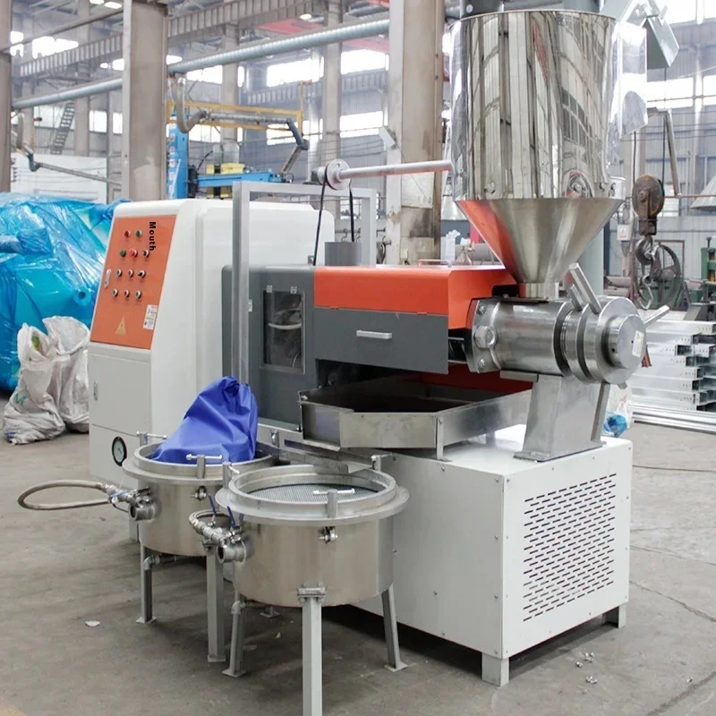 

New Cake Return Oil Press Automatic Feeding Machine Stainless Steel Hot And Cold Dual-Use Peanut Soybean Commercial