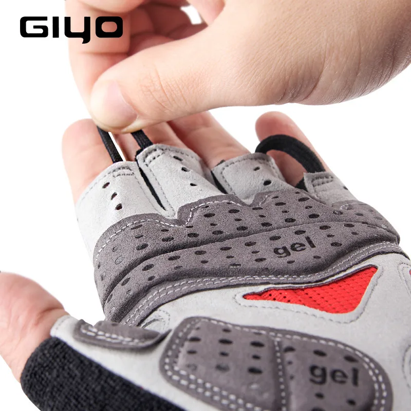 GIYO-guantes de medio dedo para deportes al aire libre, almohadilla de Gel transpirable, para ciclismo de montaña o carretera