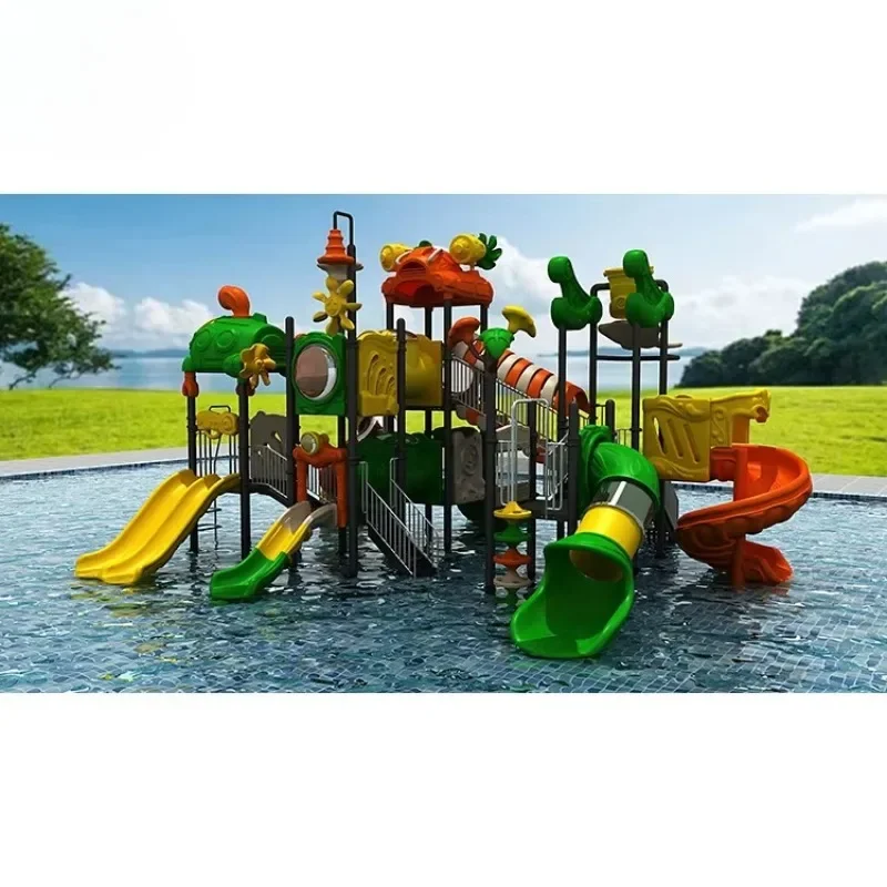 Swimming pool, water park, children's slide equipment