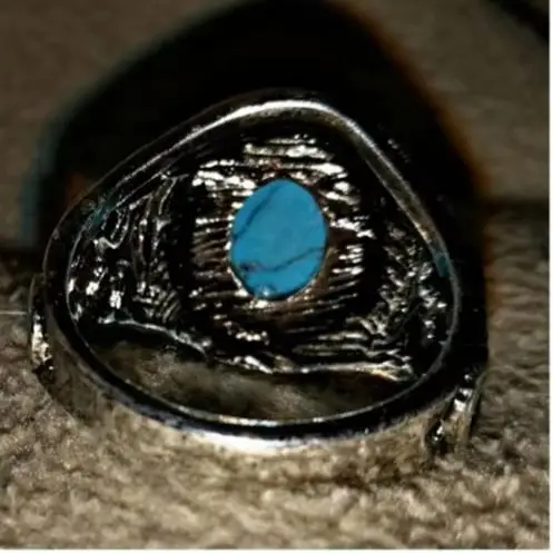 Antique Turquoise Natural Bride Wedding Engagement Vintage Ring Gift Turquoise Rings Gift for Women