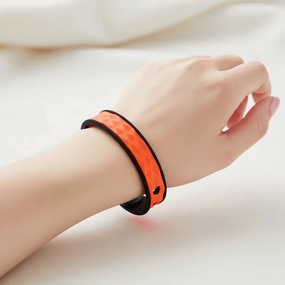 Silicone Anti Static Bracelet Waterproof Adjustable Static Eliminator Bracelet Wireless Rhombic Negative Ion Wristband Car