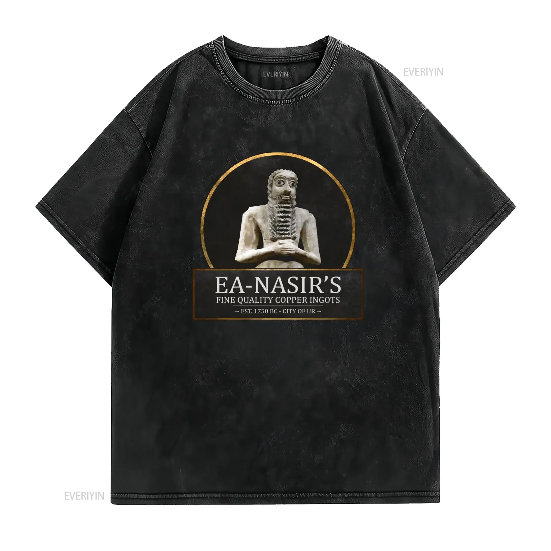 Ea Nasir's Fine Quality Copper Ingots Funny Bronze Age History Meme T shirt vintage Washed Soft Top For Everyday Wear Slightly