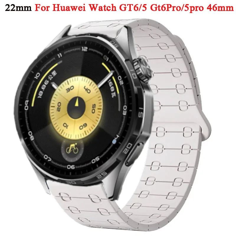 22mm Magnetisches Silikonarmband Für Huawei Uhr GT 6 GT6Pro 46mm Sport Band Für Huawei Uhr 5 Pro 4 3 GT6 GT5 GT4 GT3 GT2 GT2e