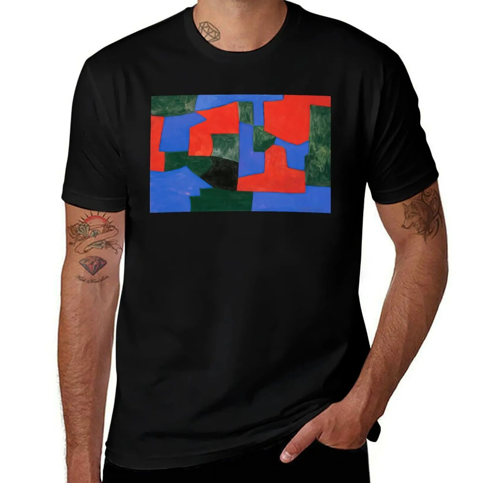 Serge Poliakoff - Composición abstracta - 1959 Camiseta Ropa estética camisas de diseñador Louboutins camisetas blancas para hombre
