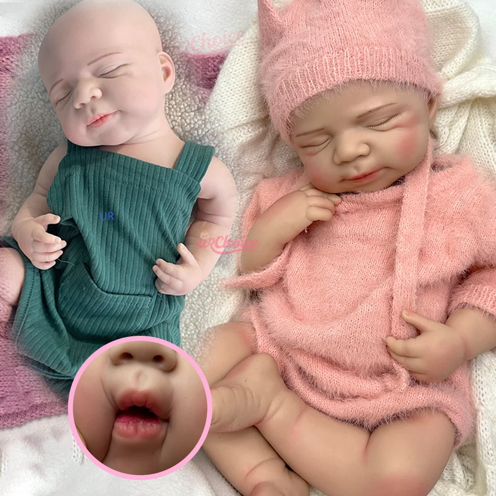 50 cm offene Mund Neugeborenen Silikon Reborn Baby Puppe Pascale bemalt/unlackiert lebensechte Reborn Baby Mädchen/Junge Künstler Sammler Geschenk