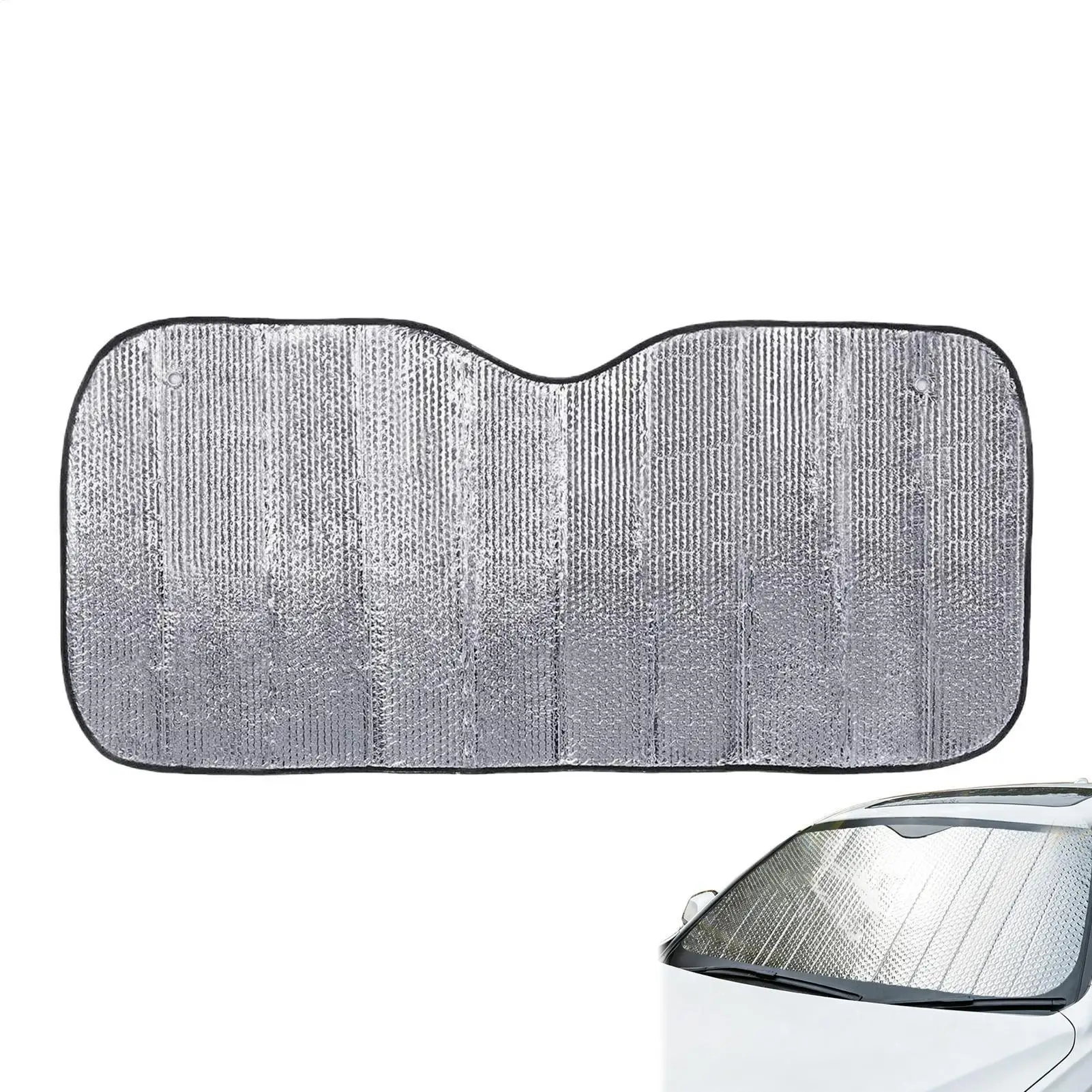 Windshield Sunshade Foldable Heat Insulation Visor Windshield Sunscreen for Hot Weather Driving SUV Truck Road Trips Daily