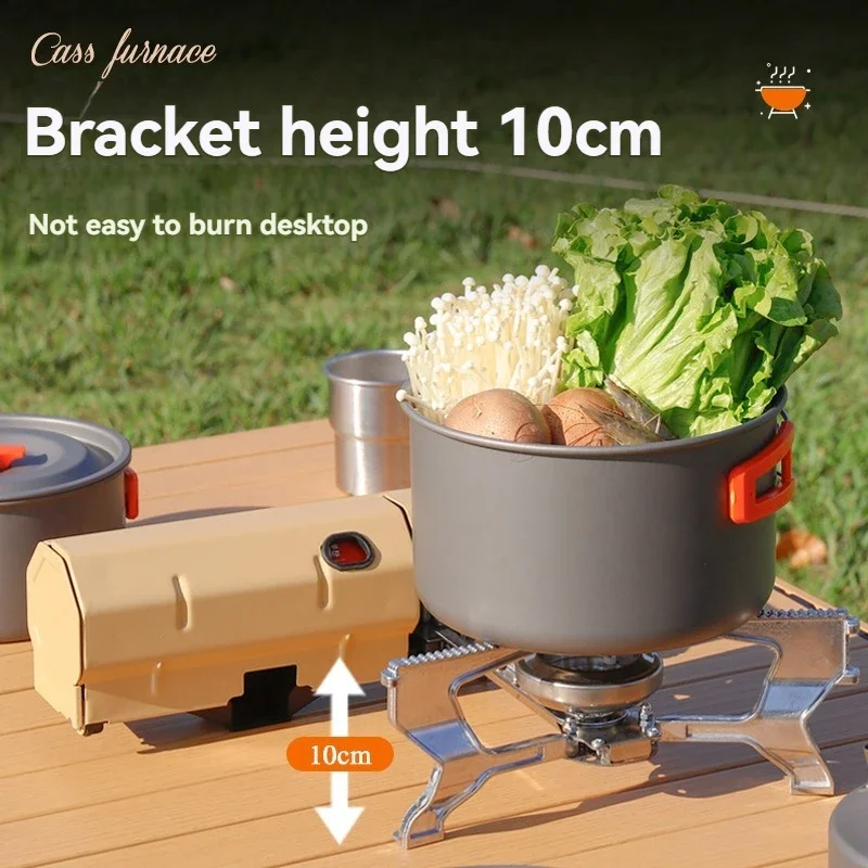 2600W Portable Folding Stove Camping Gas Stove Outdoor Hiking BBQ Travel Cooking Grill Cooker Cassette Gas Burner