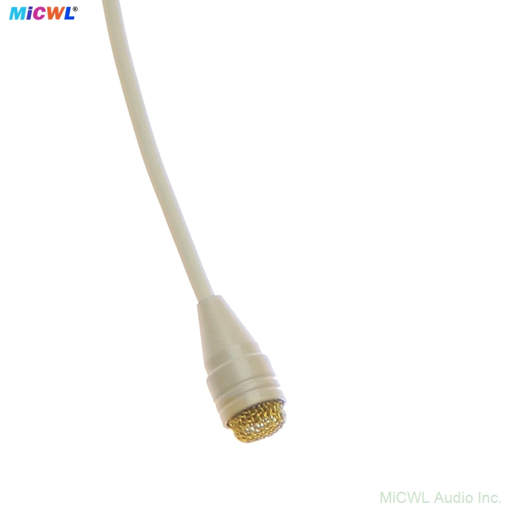 Gold Mic Head D6060 Tie Lavalier Microphone for Shure ULX SLX PGX Wireless Beltpack Mini 4Pin TA4F Plug 2 Color
