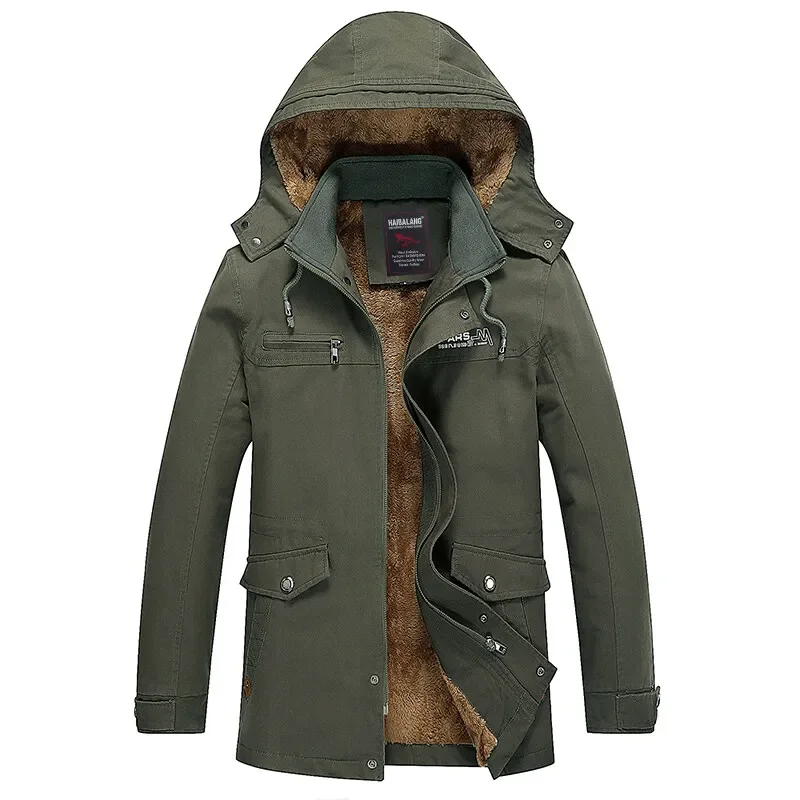 

2025 2025 Men Army Pilot Jackets Air Force Cargo Casual Thick Thermal Hooded Coat Outwear Hooded Jacket Mens Clothes Winter Flee