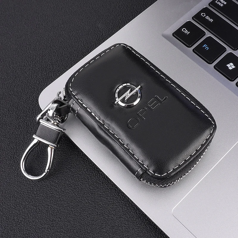 3D Metall+Leder Autoschlüssel-Etui Autoschlüsseltasche Multifunktionales Schlüsseletui für Opel Astra H J G K Insignia Corsa C D Vectra C B Meriva